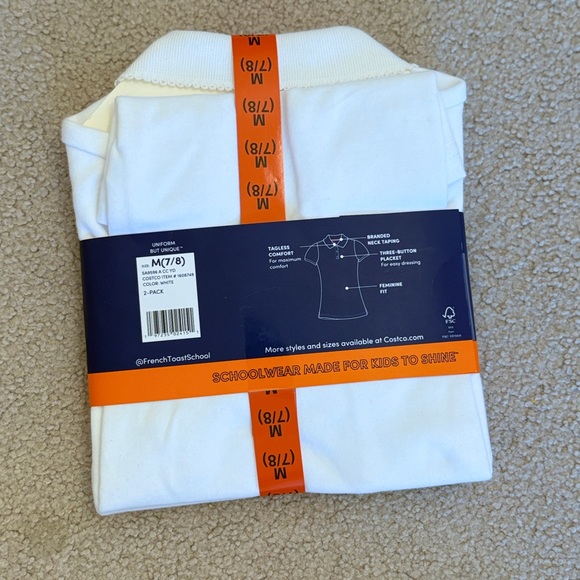 NWT🤍 French toast 🤍 girls size 7-8 - Picture 2 of 2